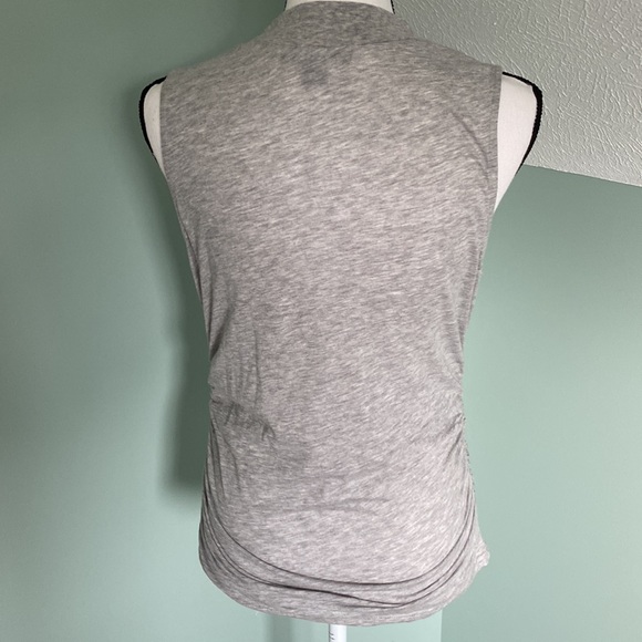 Something Navy Mock Neck Ruched Sides Tank - Picture 6 of 7